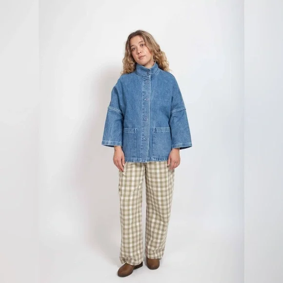 Gravel & Gold Marram Jacket in Yuba Denim Wash size 2 or Medium - Picture 2 of 8